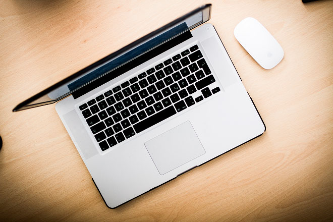 A laptop being used for video calling